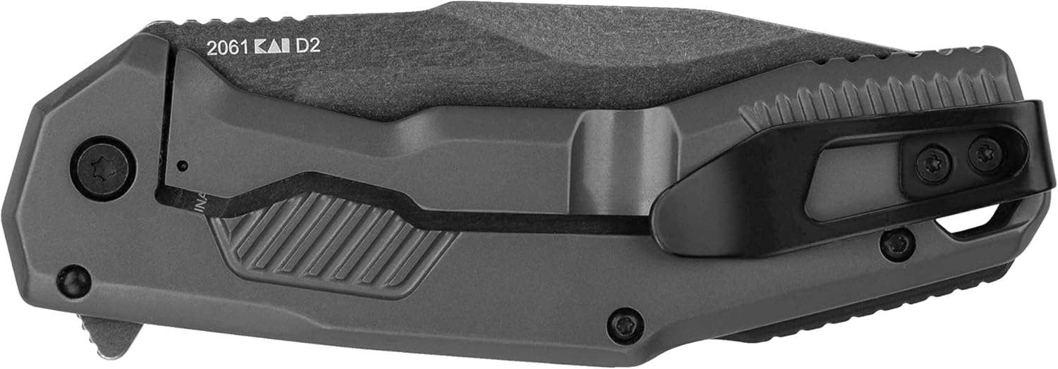 Kershaw Cannonball Pocket Knife, 3.5" D2 Carbon Steel Drop Point Blade, assisted opening with Flipper, Frame Lock, EDC