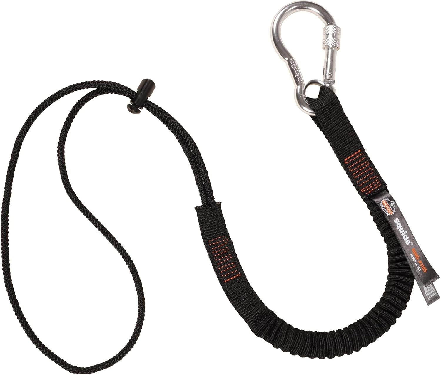 Ergodyne Squids 3105 Tool Lanyard with Aluminum Screw Lock Carabiner