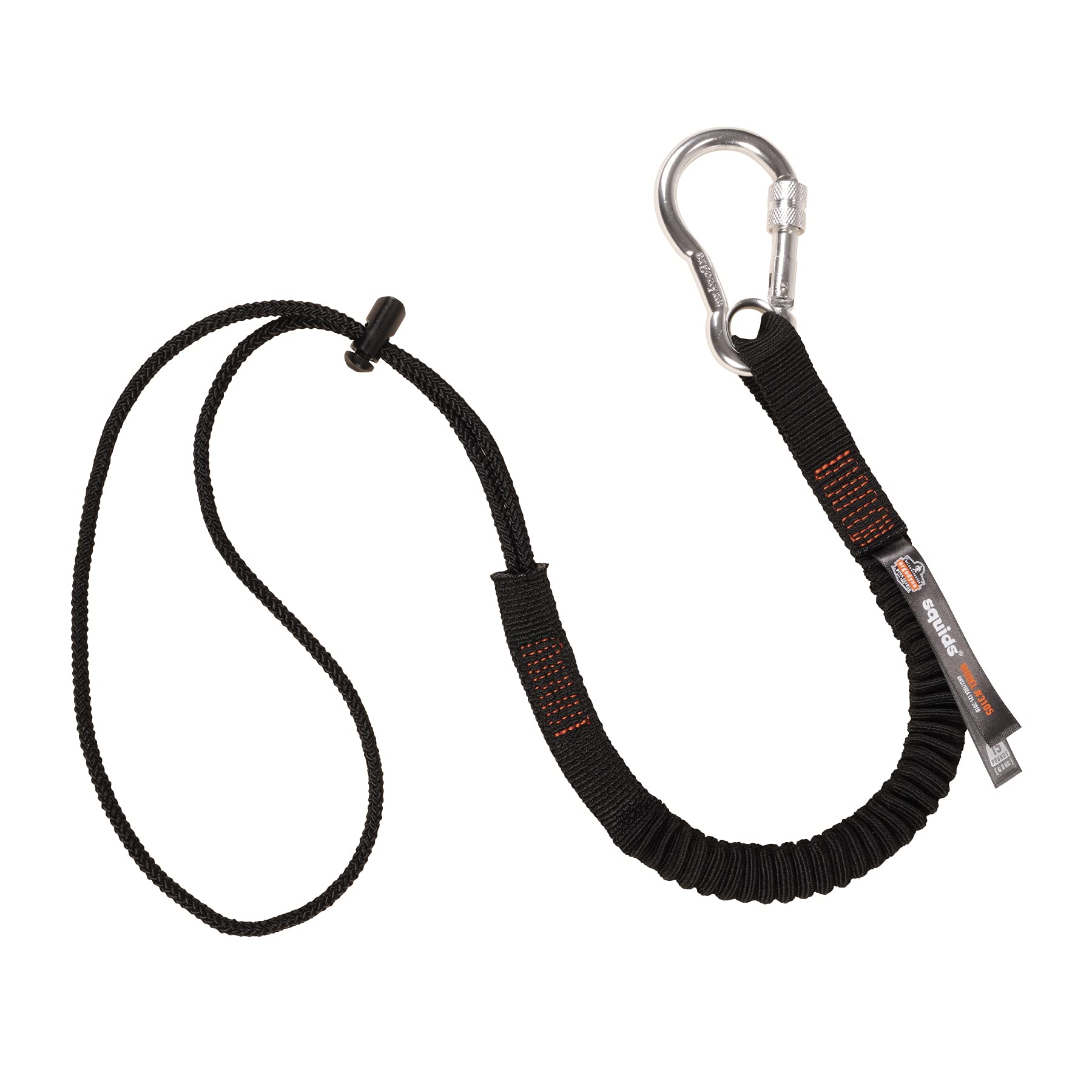 Ergodyne Squids 3105 Tool Lanyard with Aluminum Screw Lock Carabiner