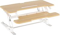Mount-It! 38in Wide Height Adjustable Standing Desk Converter with Keyboard Tray