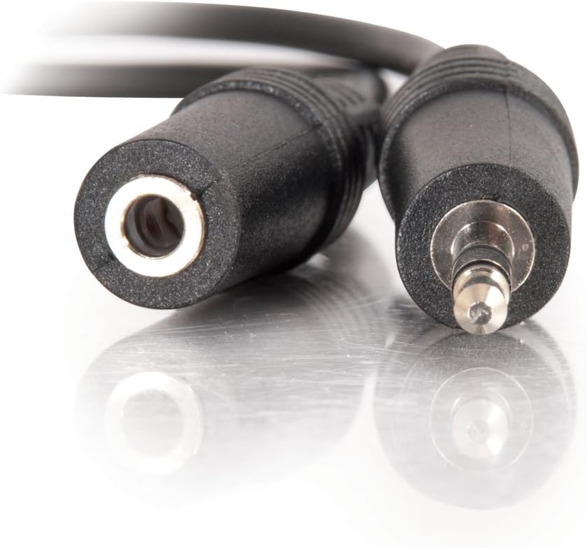 C2G 40406 3.5mm M/F Stereo Audio Extension Cable, Black (3 feet, 0.91 Meters)