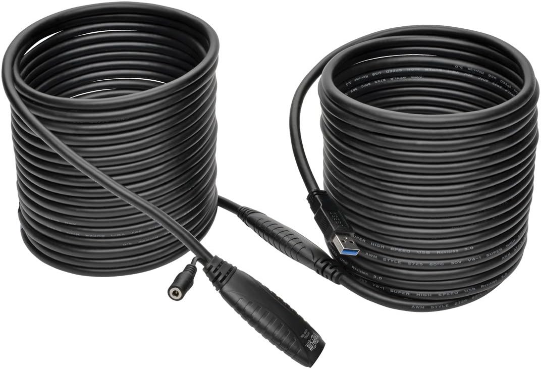 Tripp Lite USB 3.0 SuperSpeed Active Extension Repeater Cable (USB-A M/F) 15M (49.21 ft) - Black