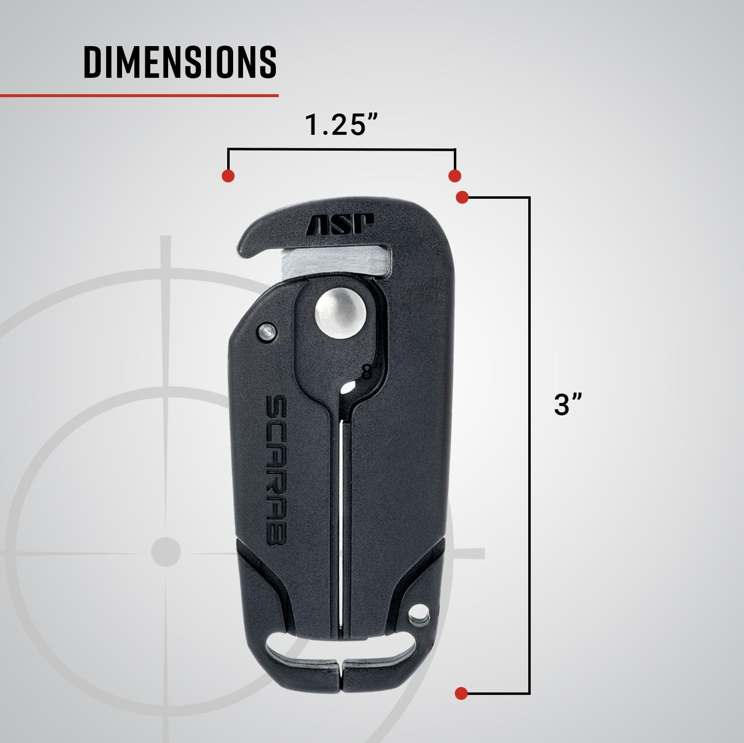ASP Scarab Cutter for Tri-Fold Restraints, Clippers for Safe Removal of Disposable Cuffs