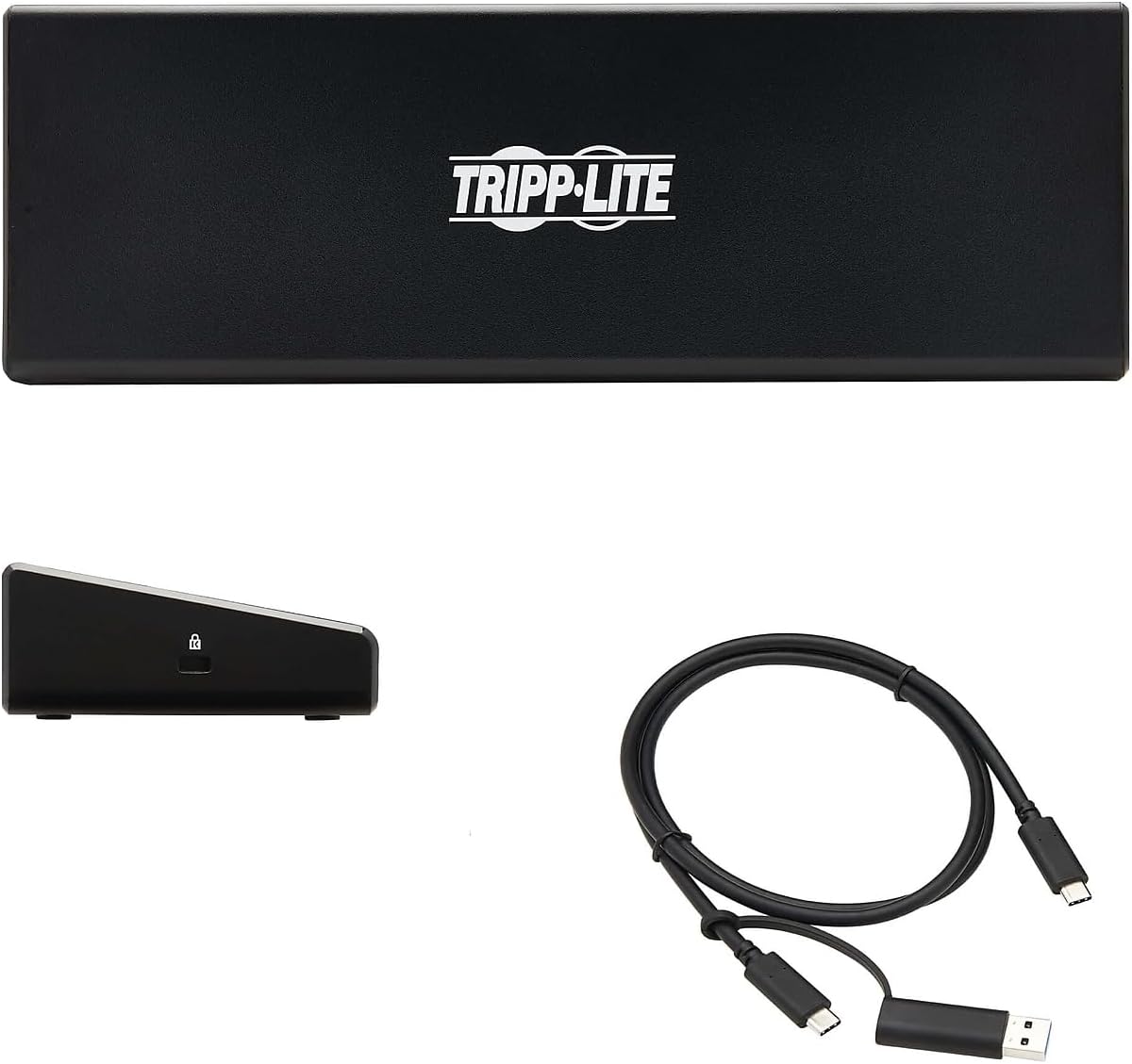 Tripp Lite USB-C Docking Station, 14 Port USB C Dock for Dual Display, 5K 60 Hz DisplayPort DP, 4K 60 Hz HDMI, USB 3.2 Gen 1