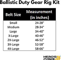 HERO'S PRIDE Ballistic Duty Gear Rig Kit 7-in-1 Security Utility Belt