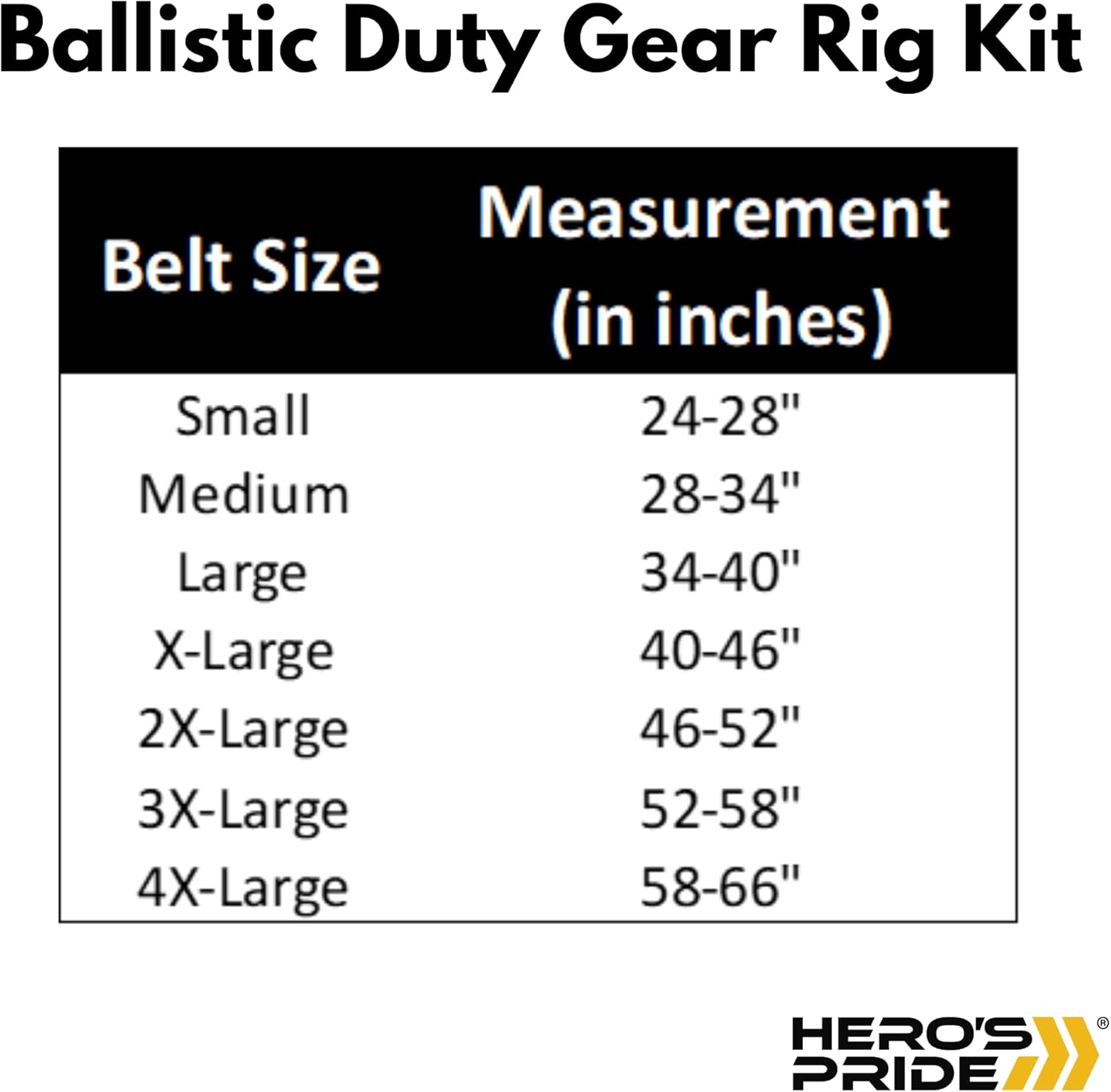 HERO'S PRIDE Ballistic Duty Gear Rig Kit 7-in-1 Security Utility Belt