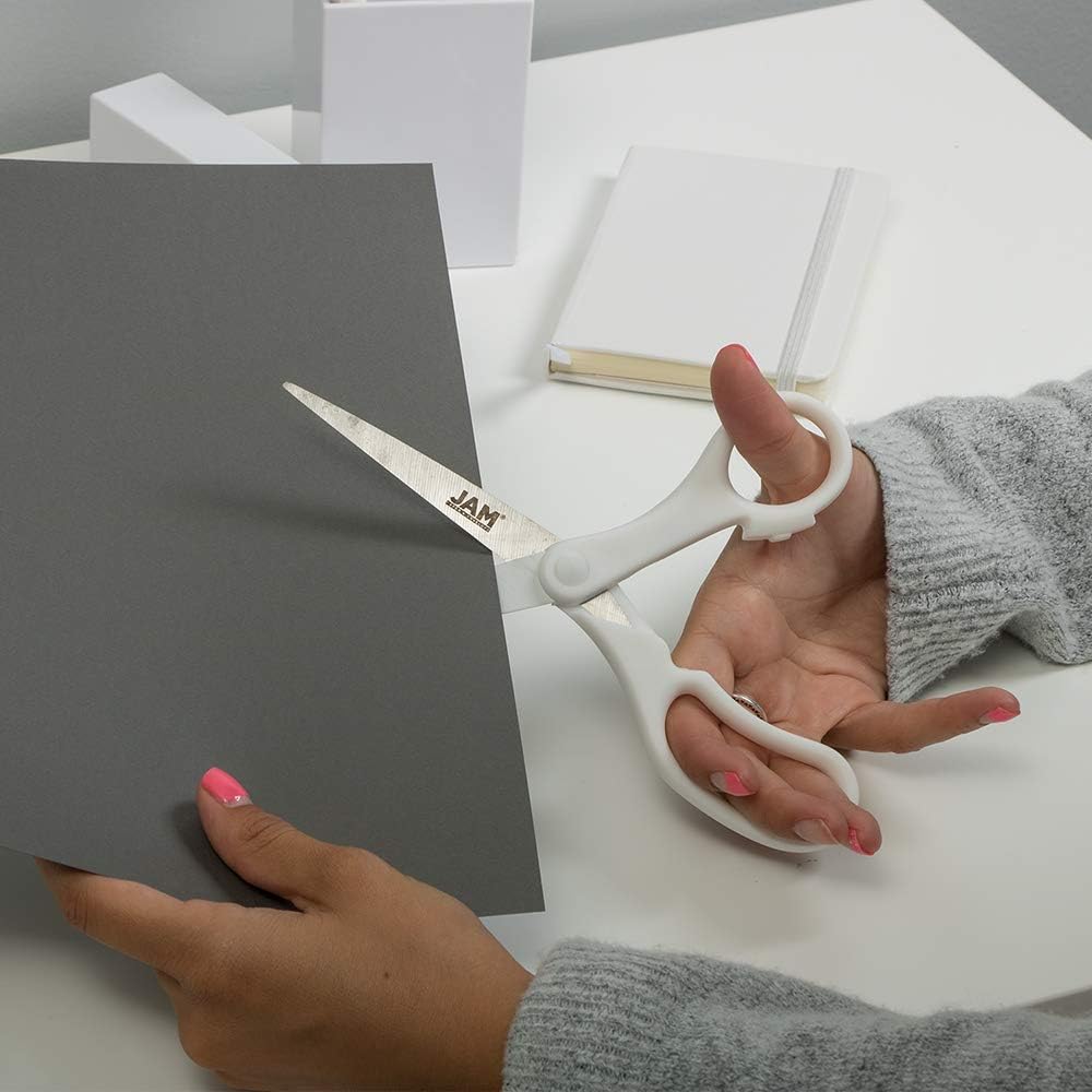 JAM PAPER Precision Scissors - 8 Inch Stainless Steel Blades