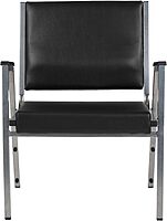 Flash Furniture HERCULES Bariatric Medical Reception Arm Chair With Antimicrobial Protection, Black