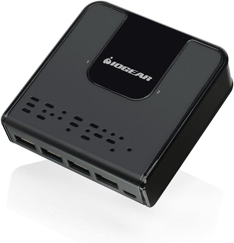 IOGEAR 2x4 USB Peripheral Sharing Switch - Share 4 USB Devices Between 2 Computers