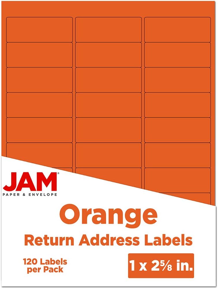 JAM PAPER Mailing Address Labels - Self-Adhesive Rectangular