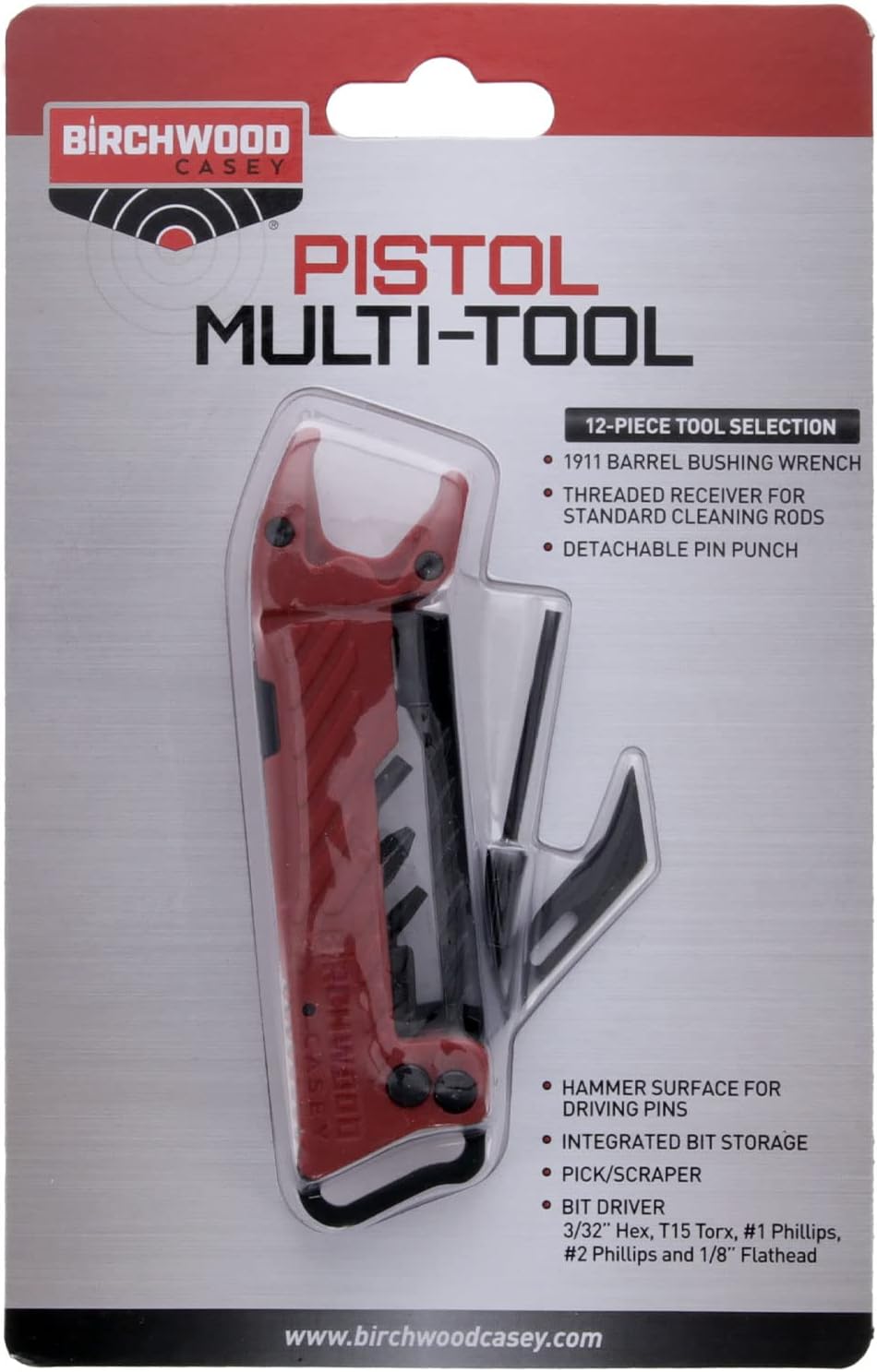 Birchwood Casey Pistol Gun Multi-Tool Kit| Durable Versatile Compact Gunsmithing Tool Set | 1911 Wrench