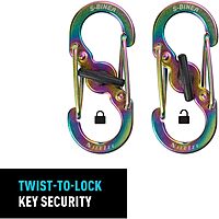 Nite Ize BigFoot Locker KeyRack Stainless Steel Key Holder with S-Biner MicroLocks