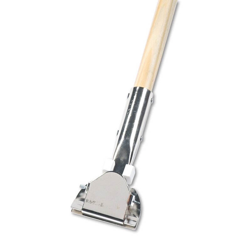 Boardwalk 1490 Clip-On Dust Mop Handle, Lacquered Wood, Swivel Head, 1" Dia. x 60in Long