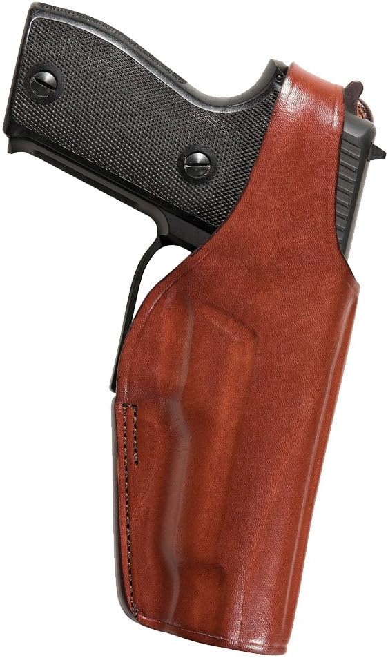 BIANCHI Model 19L Thumbsnap Suede-Lined Leather Belt Slide Holster