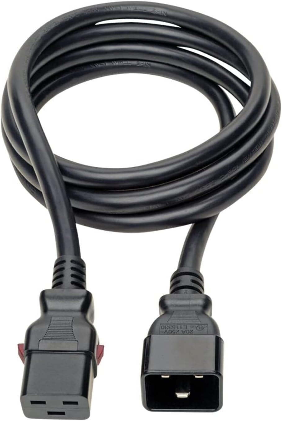 Tripp Lite Computer Power Cord (C20 to C19 Power Cord), Heavy Duty, Locking C19 Connector, 20A, 100-250V, 12AWG