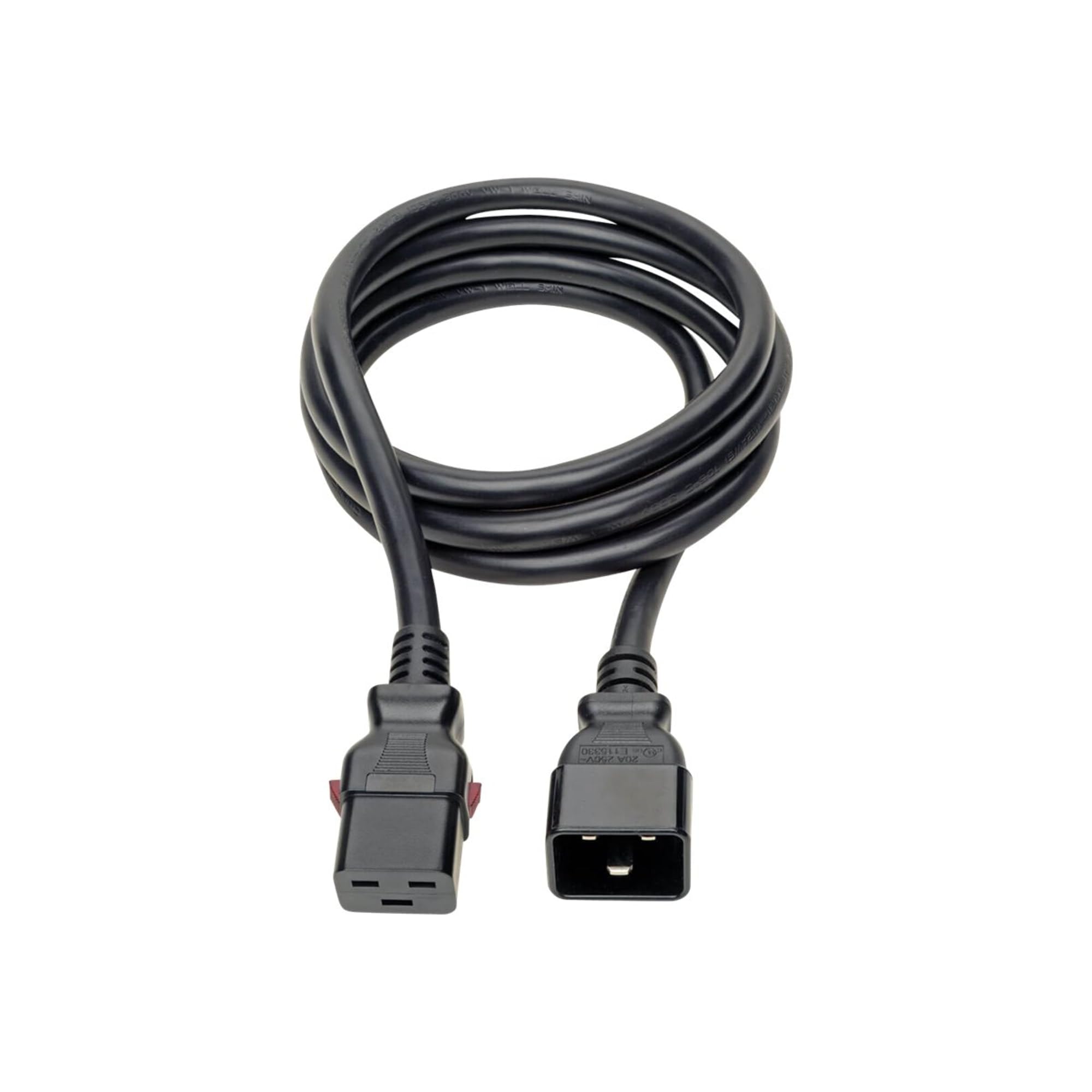 Tripp Lite Computer Power Cord (C20 to C19 Power Cord), Heavy Duty, Locking C19 Connector, 20A, 100-250V, 12AWG