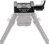 WARNE 7955M ARCA Rail Adapter, Atlas®, Toolless, Aluminum, Fits Atlas Bipods, Black