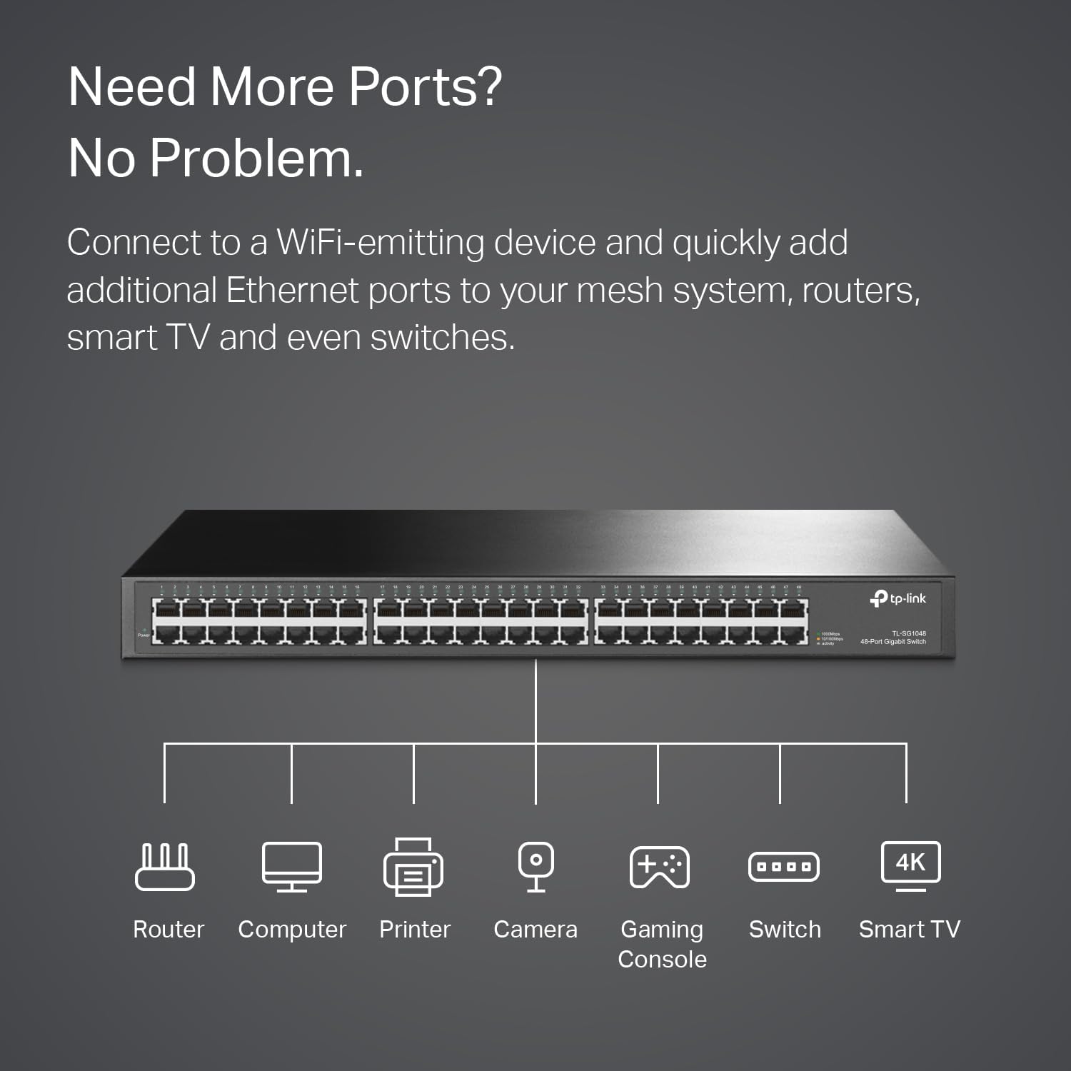 TP-LINK Gigabit Unmanaged Ethernet Switch | Fanless Metal Shielded Ports