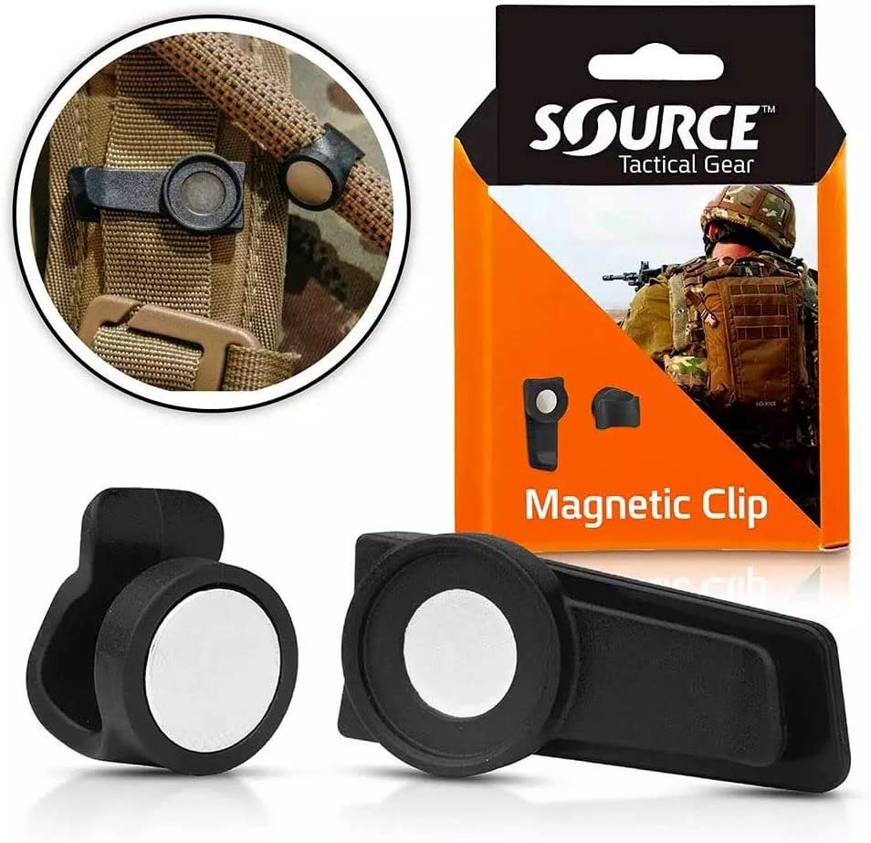 Source Tactical Gear Universal Magnetic Tube Holder Clip (Black) One Size Black