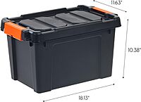 IRIS Heavy Duty Plastic Storage Bins with Durable Lid and Secure Latching Buckles (22 qt. - 4 Pack)