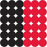 Birchwood Casey Dirty Bird Splattering 1" Adhesive Red/Black Target Repair Pasters for Indoor and Outdoor Use