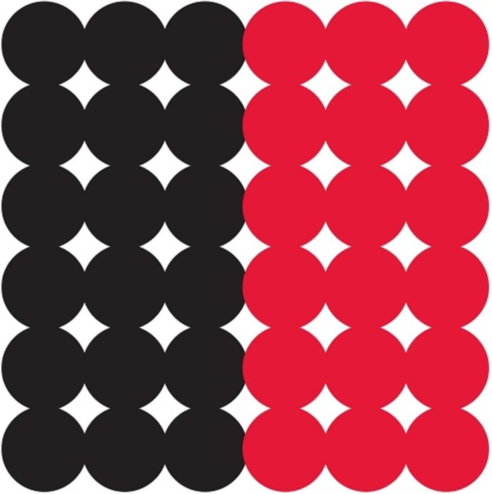 Birchwood Casey Dirty Bird Splattering 1" Adhesive Red/Black Target Repair Pasters for Indoor and Outdoor Use