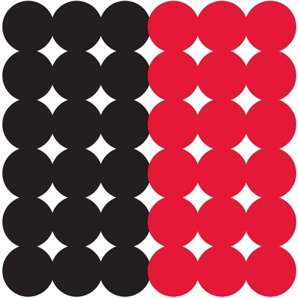 Birchwood Casey Dirty Bird Splattering 1" Adhesive Red/Black Target Repair Pasters for Indoor and Outdoor Use