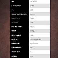 Sig Sauer OSCAR8 27-55x80mm Tactical Hunting Durable Lightweight Waterproof Fogproof 15 Inch Adjustable Aluminum Angled Monocular Spotting Scope | Neoprene Cover Included