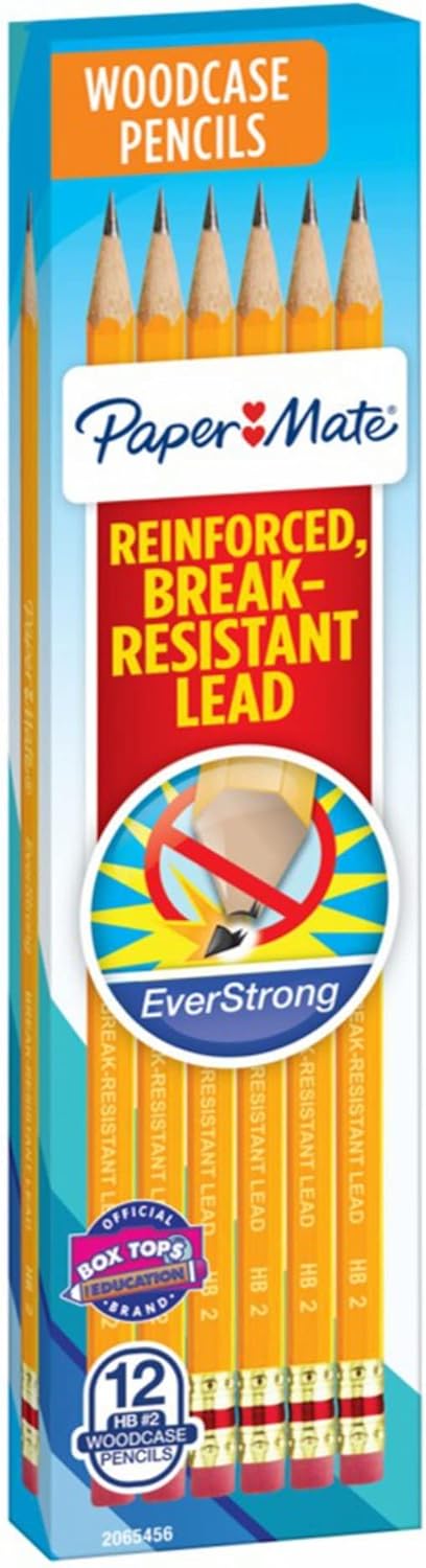 Paper Mate® Everstrong Break-Resistant Pencils, #2 HB Lead, Pack Of 12 Pencils