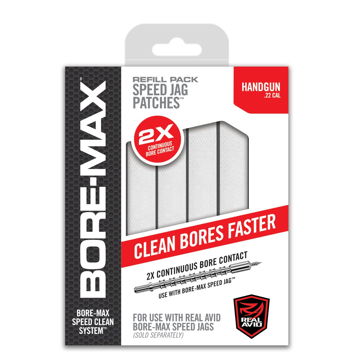 REAL AVID Bore-Max Speed Jag & Speed Patches Gun Cleaning Supplies