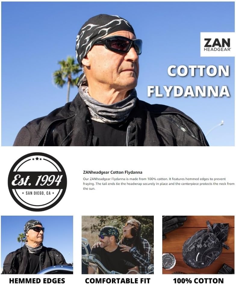 ZANheadgear Flydanna 6-Panel Bandanna Headwrap