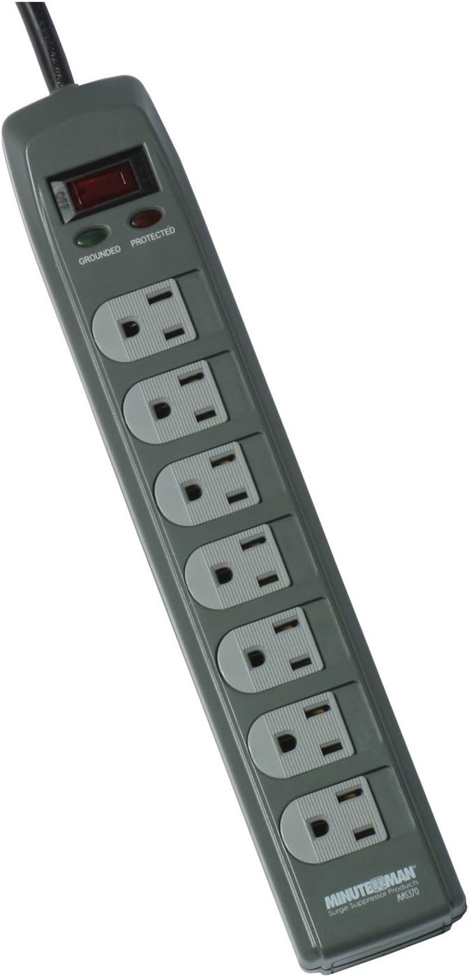 Minuteman MMS370 7-Outlet Surge Suppressor, 1080 Joule