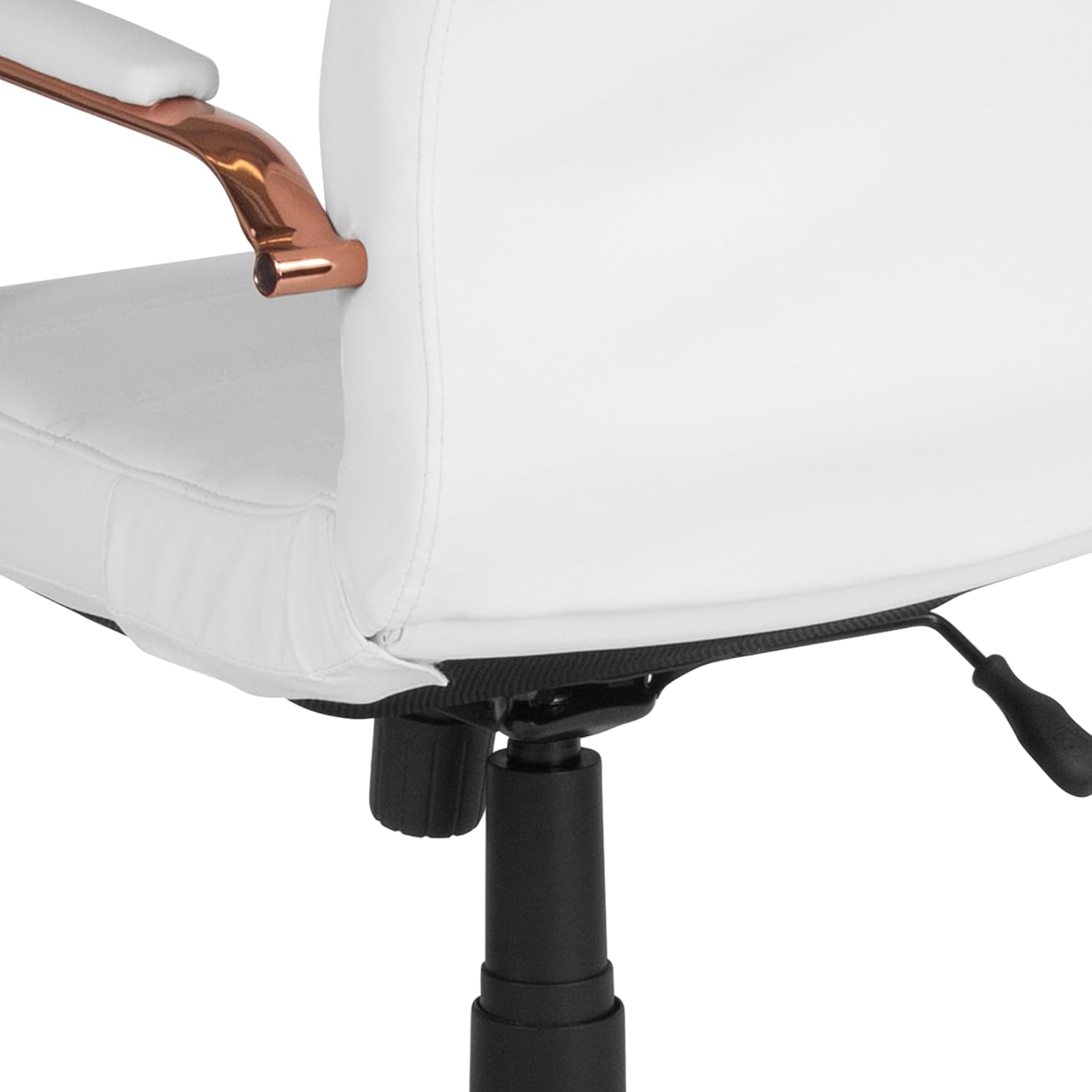 Flash Furniture Whitney Mid-Back Swivel LeatherSoft Desk Chair with Padded Seat and Armrests