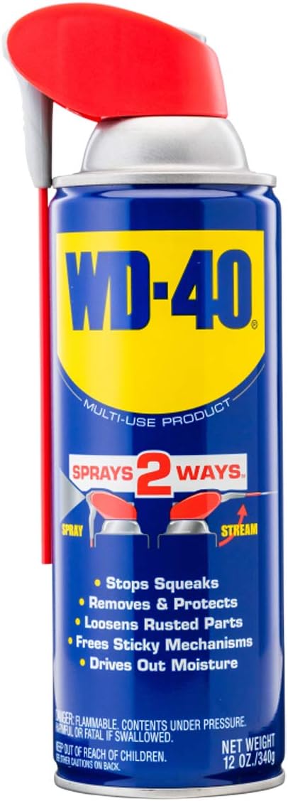 WD-40 Original Formula, Multi-Use Product with Smart Straw Sprays 2 Ways,12 OZ 1-Pack Sprays