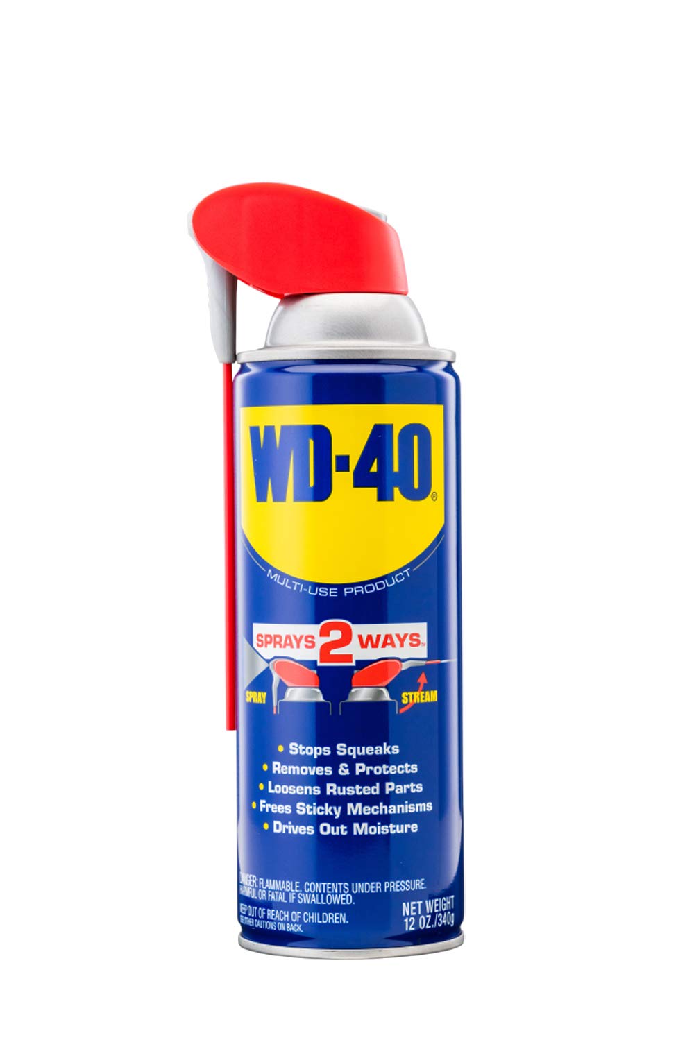 WD-40 Original Formula, Multi-Use Product with Smart Straw Sprays 2 Ways,12 OZ 1-Pack Sprays