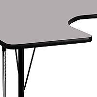 Flash Furniture 60x66 HRSE Grey Activity Table Chair, 60W x 66D x 30.125H, Gray