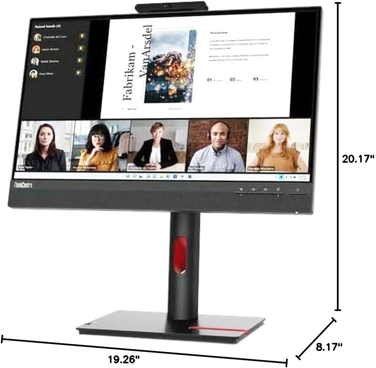 Lenovo ThinkCentre TIO22GEN5 22" Class Webcam Full HD LED Monitor - 16:9 - Black