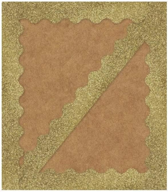 Carson Dellosa Sparkle and Shine 39Ft of Gold Glitter Bulletin Board Borders, 13 Strips of Scalloped Trim for New Years