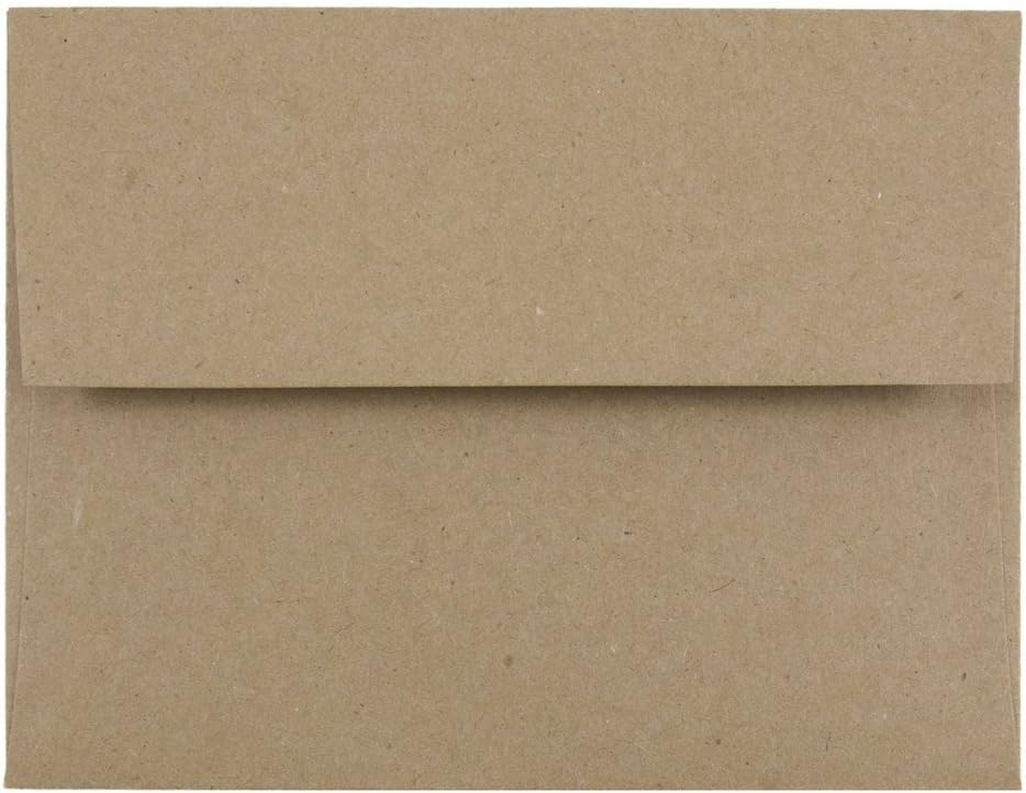 JAM PAPER Booklet Invitation Envelopes, Brown Kraft, Recycled