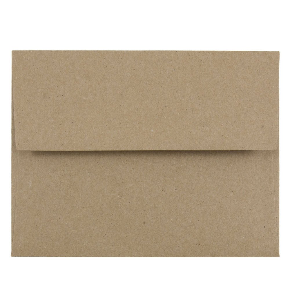 JAM PAPER Booklet Invitation Envelopes, Brown Kraft, Recycled