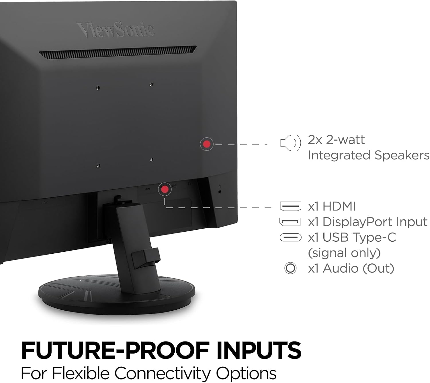 VIEWSONIC IPS Gaming Monitor — Full HD 1080p, 1ms, 120Hz, USB-C, HDMI, DisplayPort