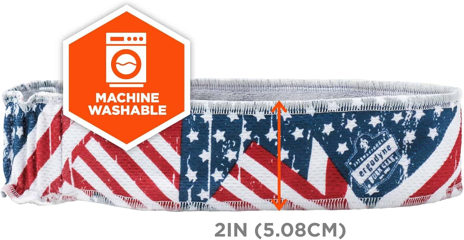 Ergodyne Unisex Adult High Performance Headband - Terry Cloth Sweatband - One Size - Red, White