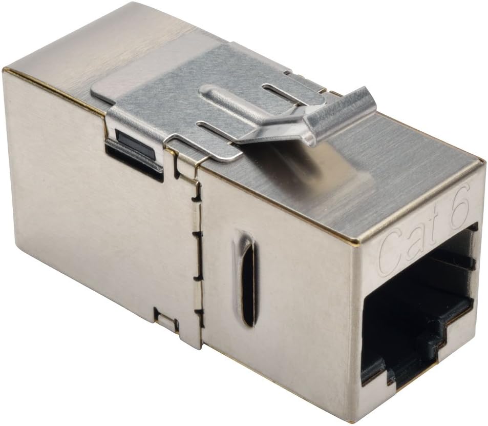 TRIPP LITE N235-001 Cat6/Cat6a Straight-Through Modular In-Line Snap-In RJ45 Coupler