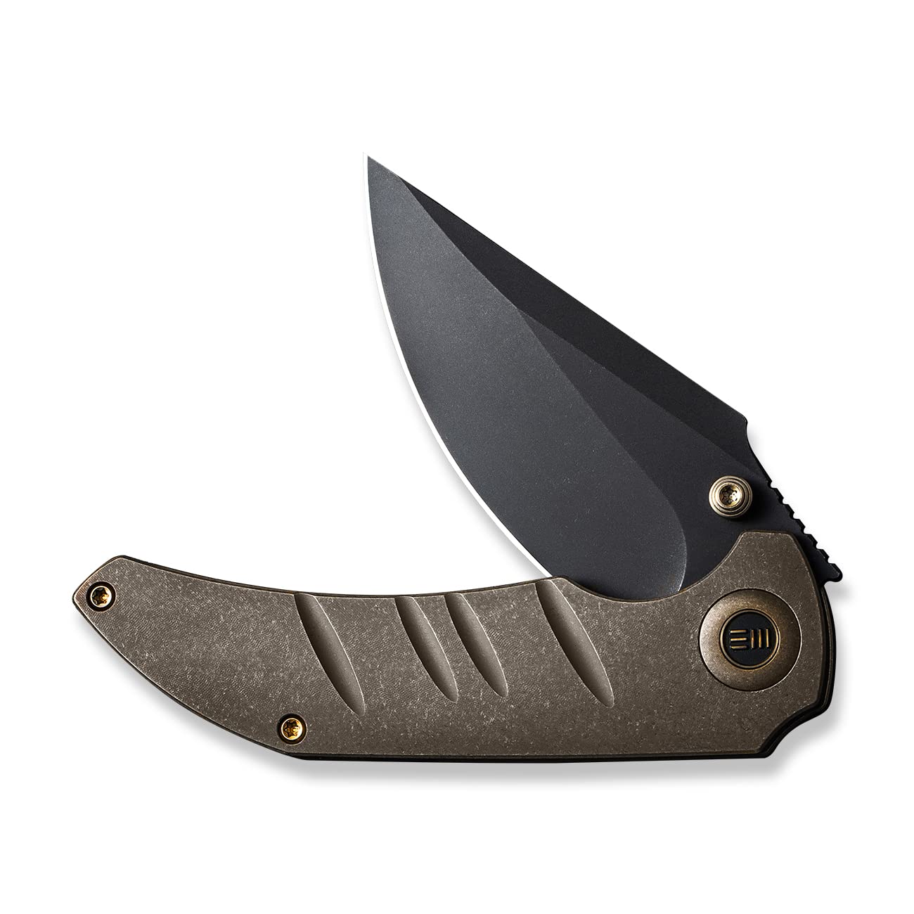 WE KNIFE Framelock Folding Knife CPM-20CV Stonewash Titanium Handle
