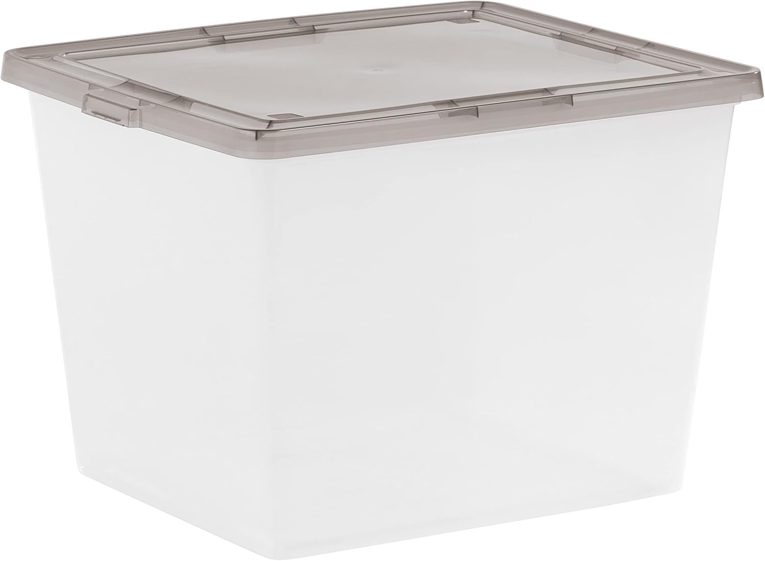 IRIS USA 36 Quart Snap Top Plastic Storage Bin, 6 Pack