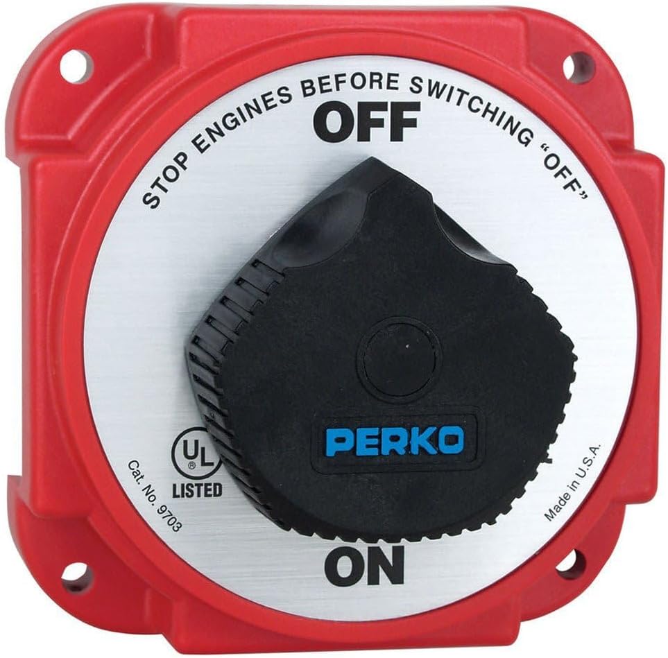 Perko 9703DP Heavy Duty Battery Disconnect Switch w/Alternator Field Disconnect