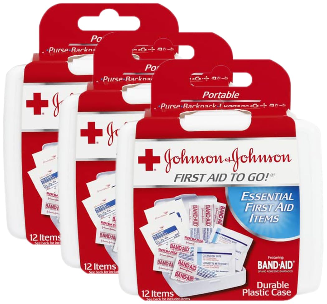 Johnson & Johnson First Aid To Go! 12-piece Mini First Aid Kit