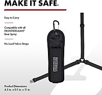 SABRE Frontiersman Bear Spray Holster, Nylon 3-in-1 Chest/Belt/Waist, Fits 7.9 & 9.2 oz