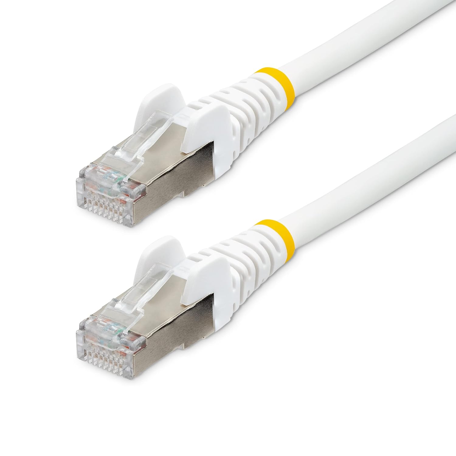 StarTech.com 6in CAT6a Ethernet Cable - Low Smoke Zero Halogen (LSZH) - 10 Gigabit 500MHz 100W PoE RJ45 S/FTP White Network