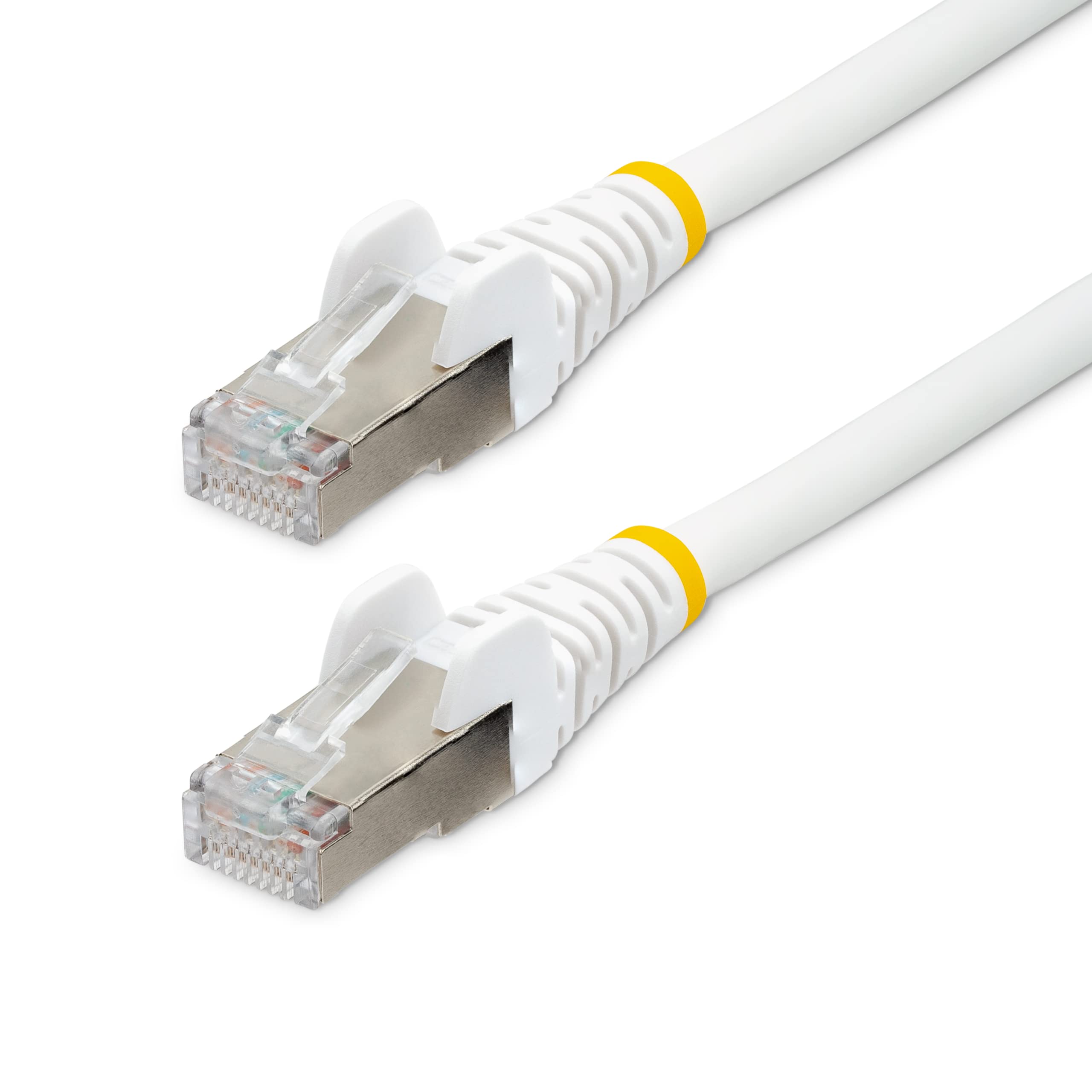 StarTech.com 6in CAT6a Ethernet Cable - Low Smoke Zero Halogen (LSZH) - 10 Gigabit 500MHz 100W PoE RJ45 S/FTP White Network